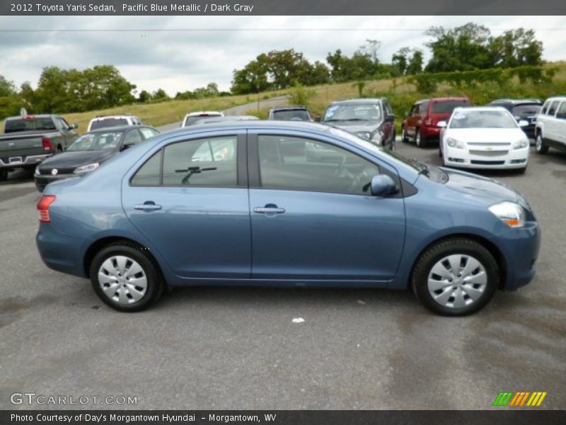 Pacific Blue Metallic / Dark Gray 2012 Toyota Yaris Sedan