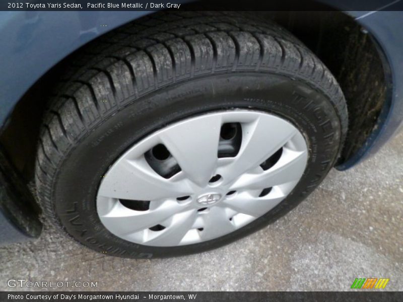Pacific Blue Metallic / Dark Gray 2012 Toyota Yaris Sedan