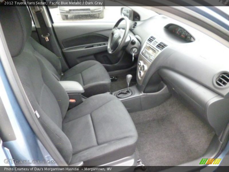 Pacific Blue Metallic / Dark Gray 2012 Toyota Yaris Sedan