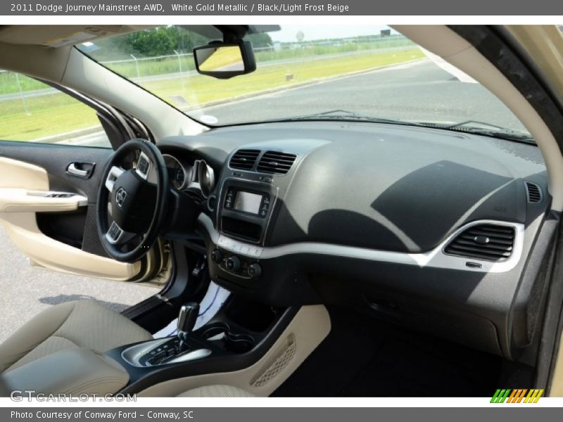 White Gold Metallic / Black/Light Frost Beige 2011 Dodge Journey Mainstreet AWD