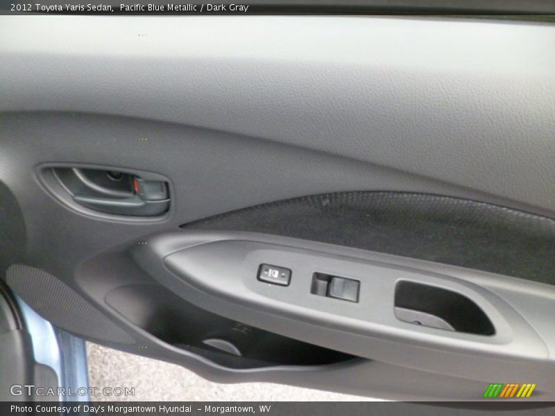 Pacific Blue Metallic / Dark Gray 2012 Toyota Yaris Sedan