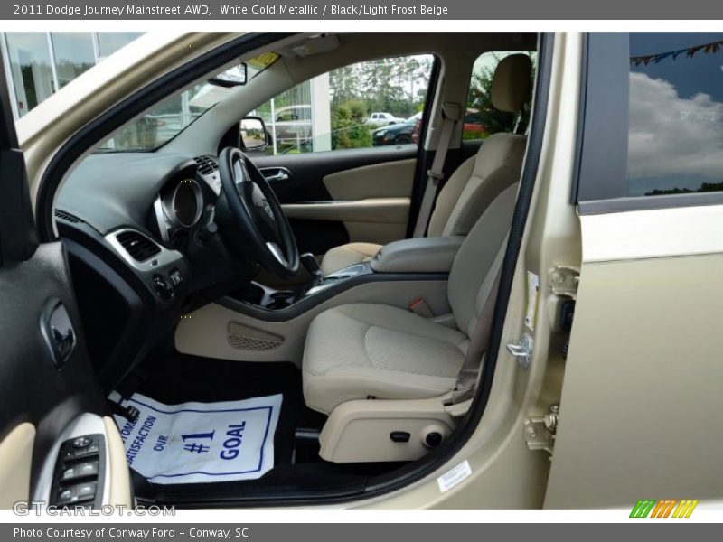 White Gold Metallic / Black/Light Frost Beige 2011 Dodge Journey Mainstreet AWD