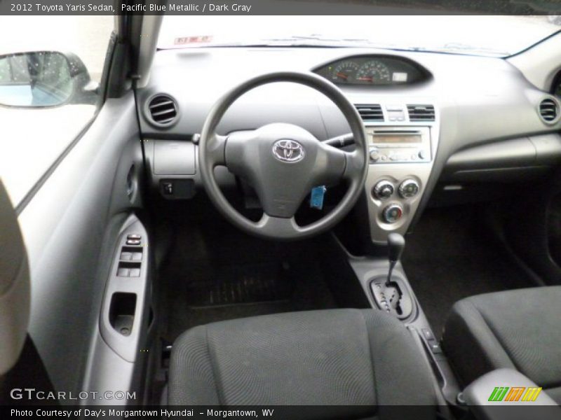 Pacific Blue Metallic / Dark Gray 2012 Toyota Yaris Sedan