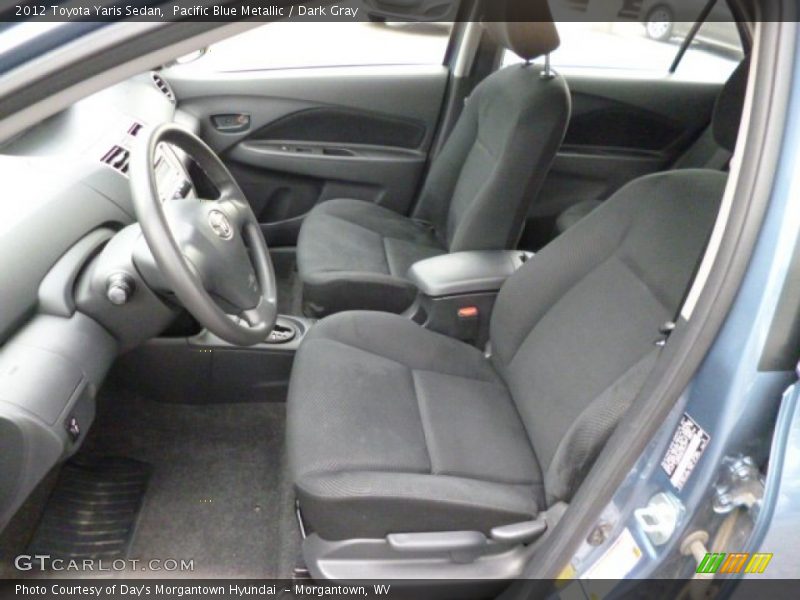 Pacific Blue Metallic / Dark Gray 2012 Toyota Yaris Sedan
