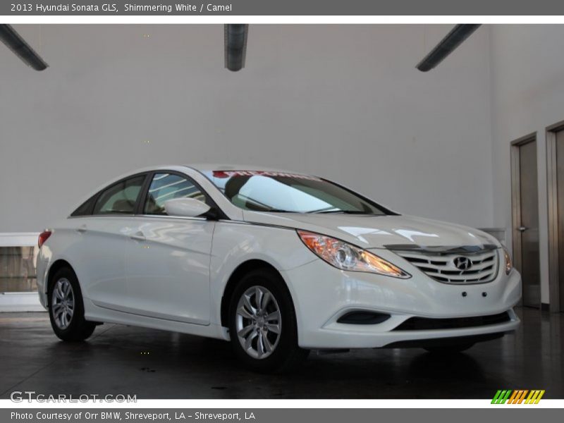 Shimmering White / Camel 2013 Hyundai Sonata GLS