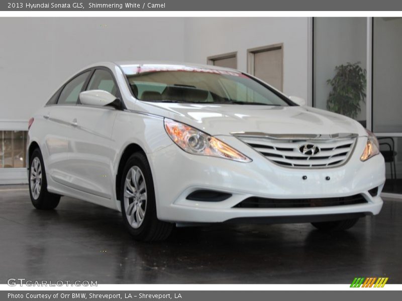 Shimmering White / Camel 2013 Hyundai Sonata GLS