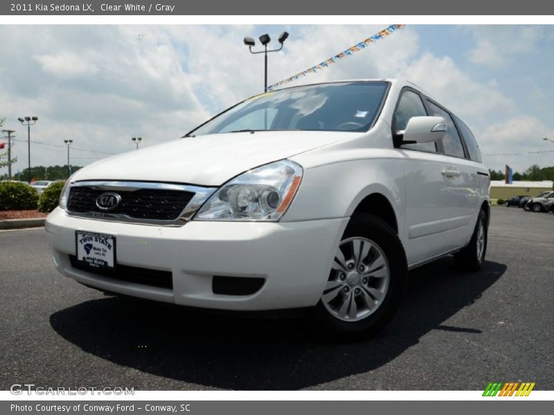 Clear White / Gray 2011 Kia Sedona LX