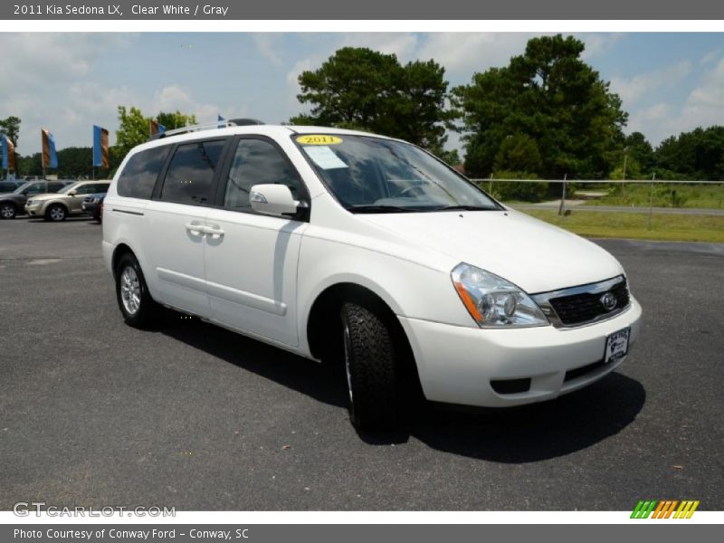 Clear White / Gray 2011 Kia Sedona LX