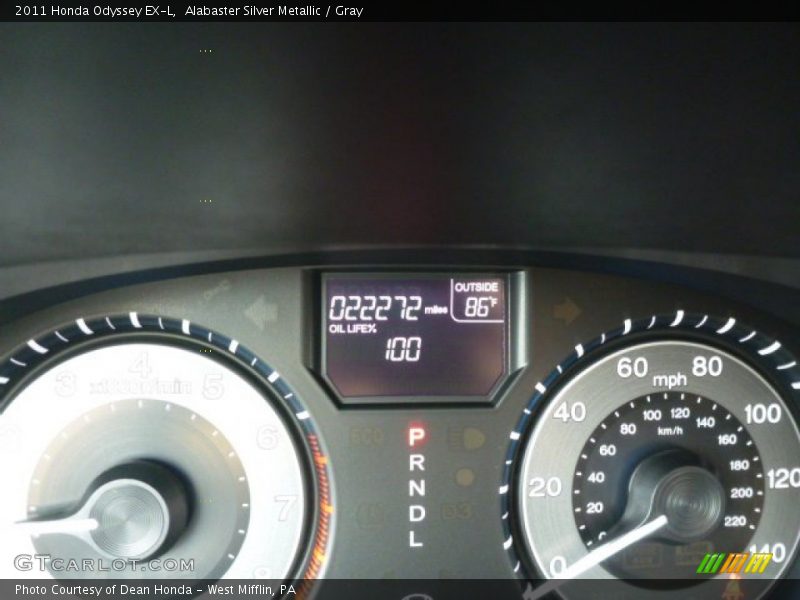 Alabaster Silver Metallic / Gray 2011 Honda Odyssey EX-L