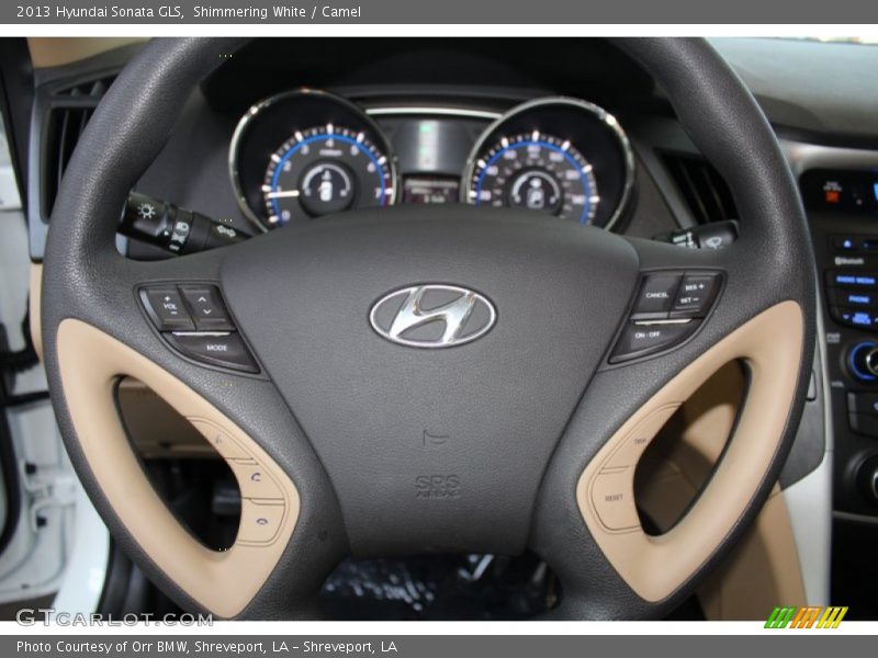 Shimmering White / Camel 2013 Hyundai Sonata GLS
