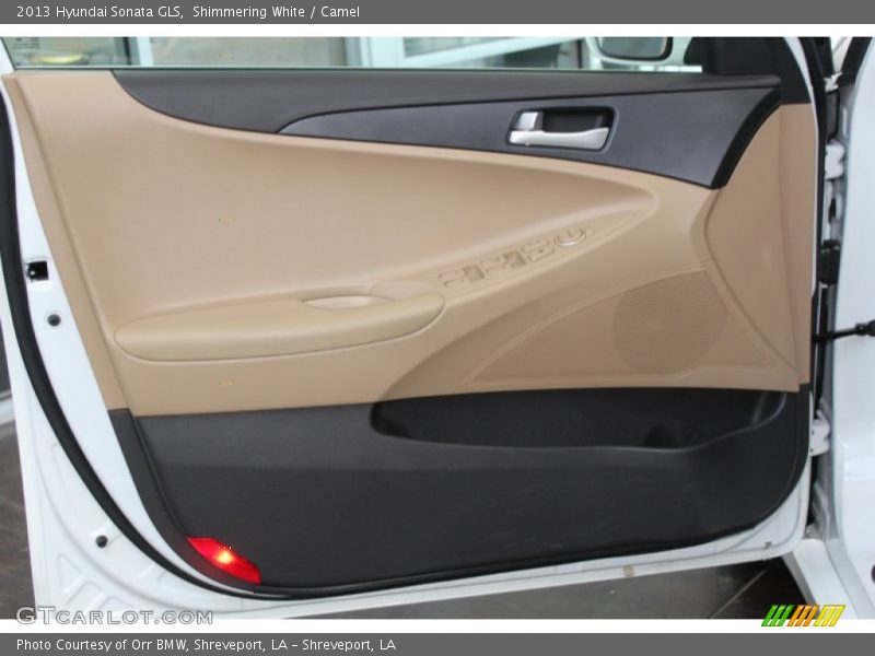 Shimmering White / Camel 2013 Hyundai Sonata GLS