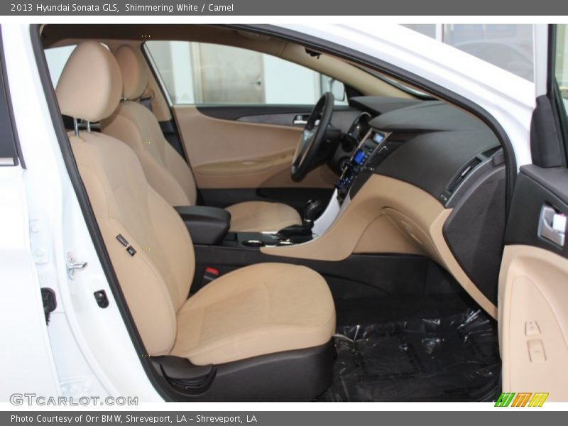 Shimmering White / Camel 2013 Hyundai Sonata GLS