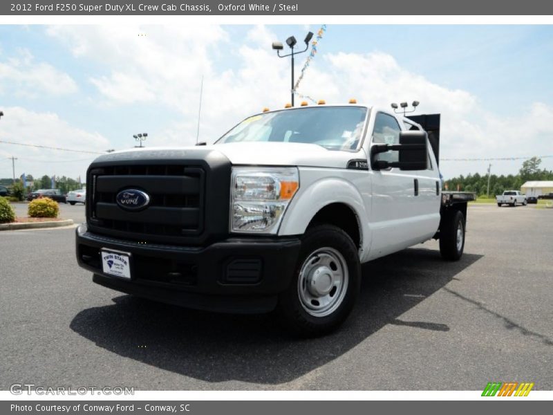 Oxford White / Steel 2012 Ford F250 Super Duty XL Crew Cab Chassis