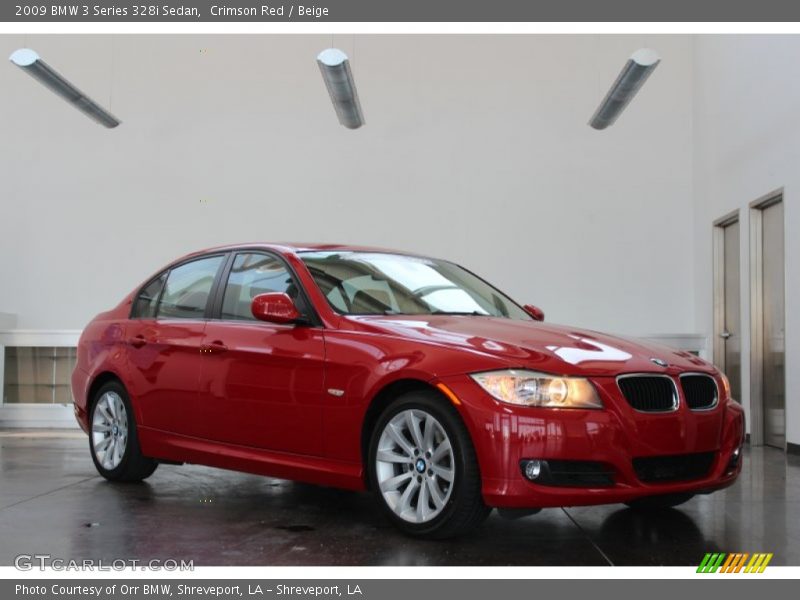 Crimson Red / Beige 2009 BMW 3 Series 328i Sedan