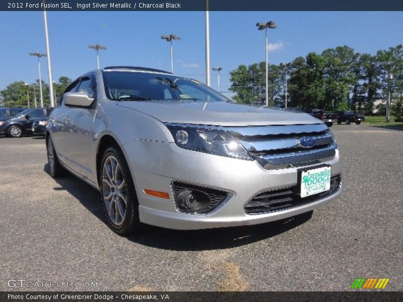 Ingot Silver Metallic / Charcoal Black 2012 Ford Fusion SEL