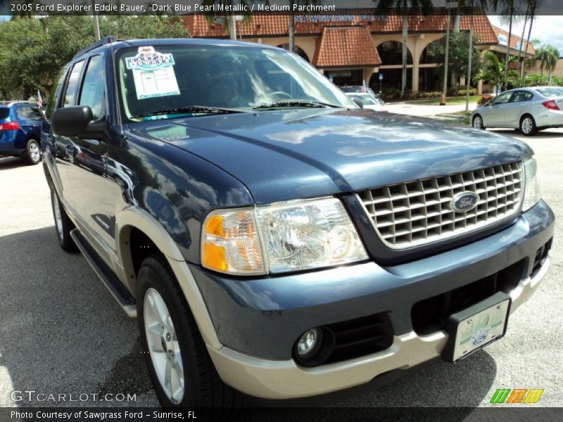 Dark Blue Pearl Metallic / Medium Parchment 2005 Ford Explorer Eddie Bauer