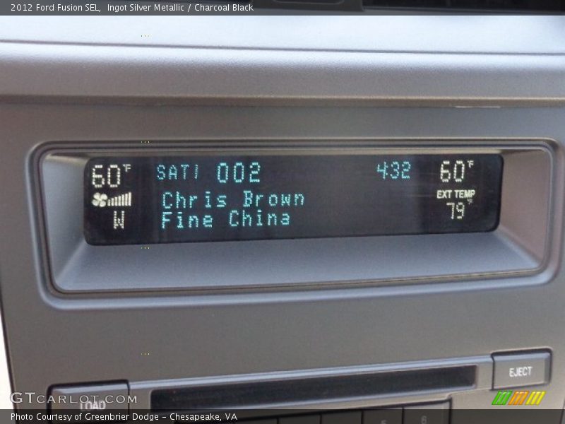 Ingot Silver Metallic / Charcoal Black 2012 Ford Fusion SEL