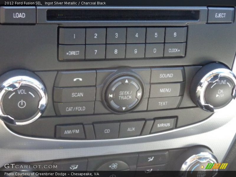Ingot Silver Metallic / Charcoal Black 2012 Ford Fusion SEL