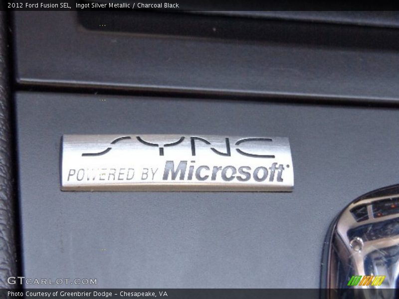 Ingot Silver Metallic / Charcoal Black 2012 Ford Fusion SEL