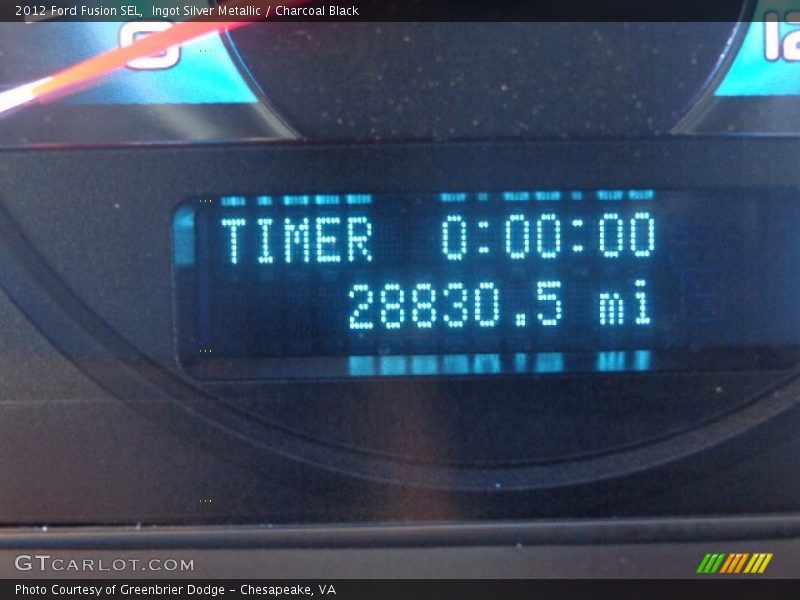 Ingot Silver Metallic / Charcoal Black 2012 Ford Fusion SEL