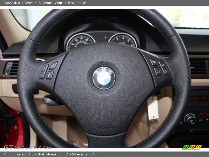 Crimson Red / Beige 2009 BMW 3 Series 328i Sedan