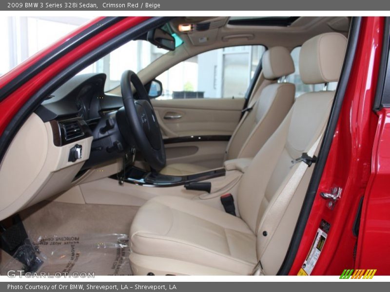 Crimson Red / Beige 2009 BMW 3 Series 328i Sedan