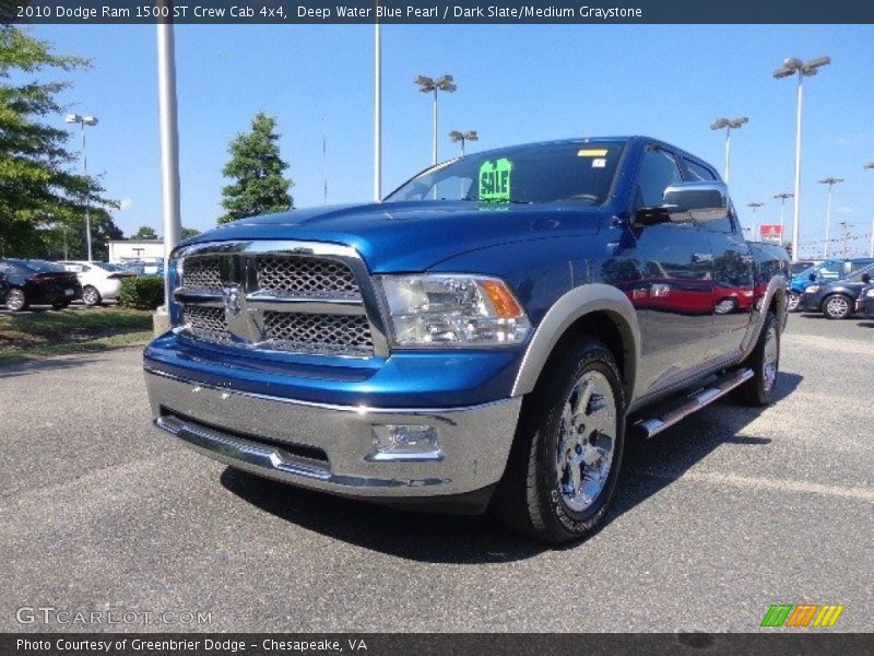 Deep Water Blue Pearl / Dark Slate/Medium Graystone 2010 Dodge Ram 1500 ST Crew Cab 4x4