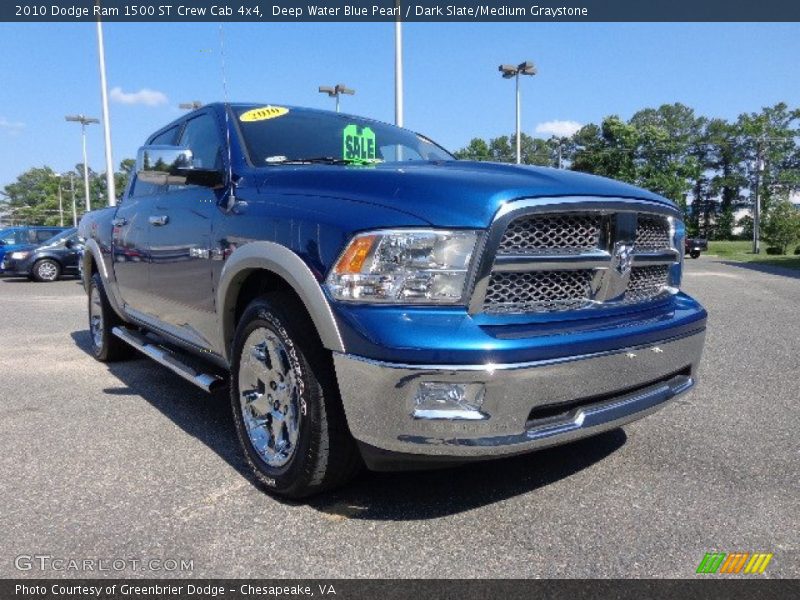 Deep Water Blue Pearl / Dark Slate/Medium Graystone 2010 Dodge Ram 1500 ST Crew Cab 4x4