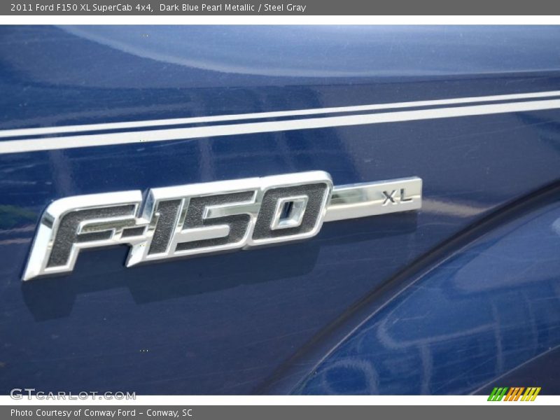 Dark Blue Pearl Metallic / Steel Gray 2011 Ford F150 XL SuperCab 4x4