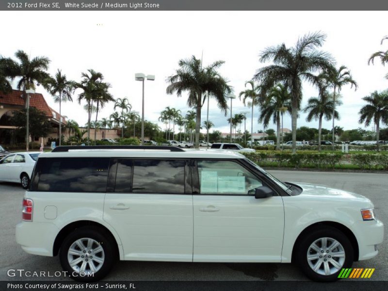 White Suede / Medium Light Stone 2012 Ford Flex SE