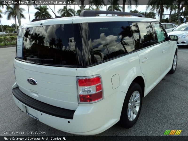 White Suede / Medium Light Stone 2012 Ford Flex SE