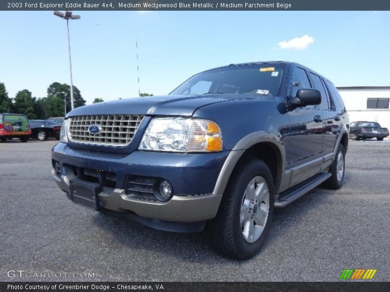 Medium Wedgewood Blue Metallic / Medium Parchment Beige 2003 Ford Explorer Eddie Bauer 4x4