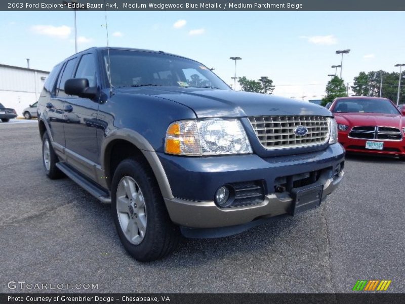 Medium Wedgewood Blue Metallic / Medium Parchment Beige 2003 Ford Explorer Eddie Bauer 4x4