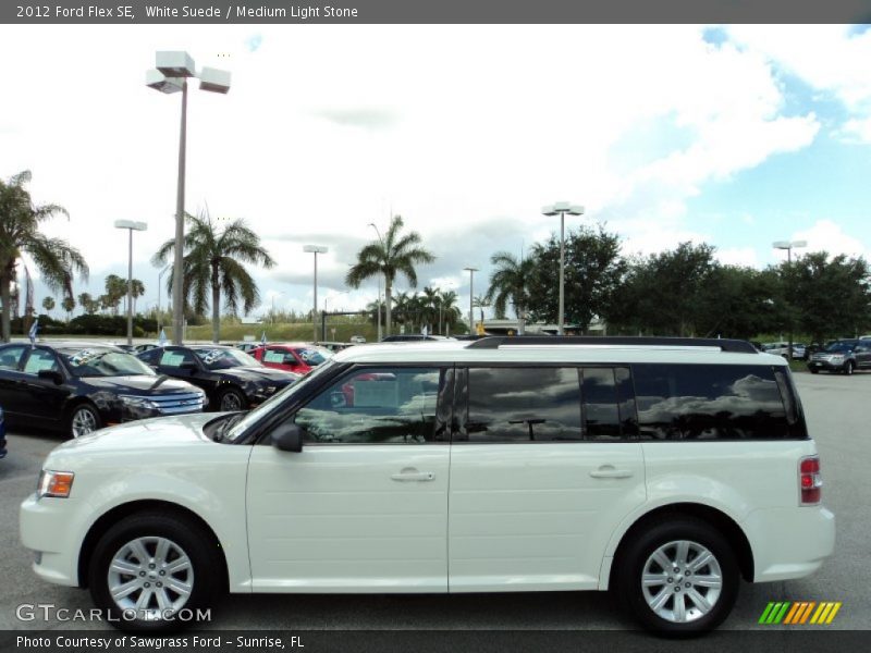 White Suede / Medium Light Stone 2012 Ford Flex SE