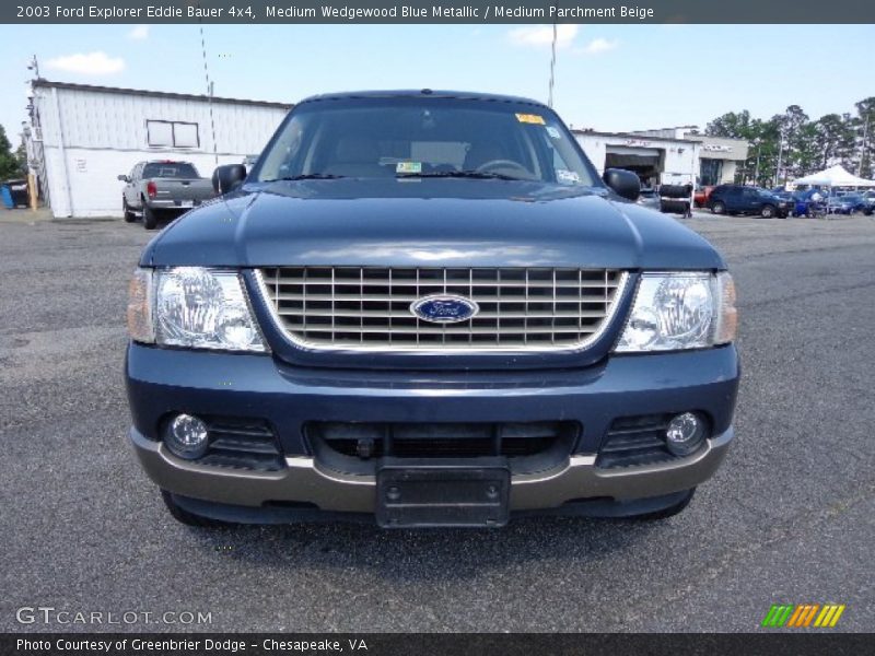 Medium Wedgewood Blue Metallic / Medium Parchment Beige 2003 Ford Explorer Eddie Bauer 4x4