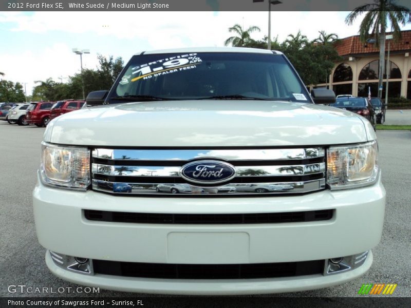 White Suede / Medium Light Stone 2012 Ford Flex SE