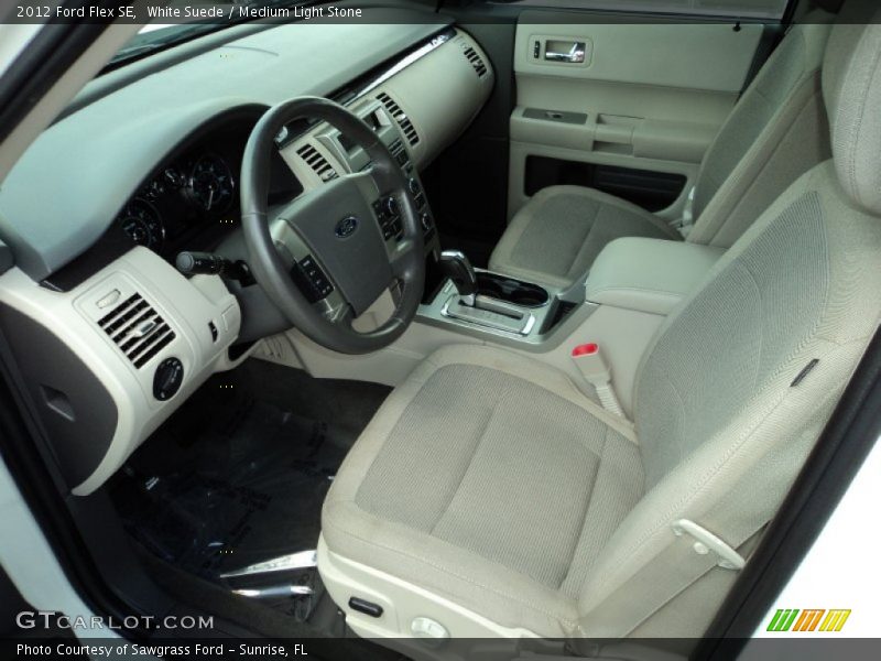 White Suede / Medium Light Stone 2012 Ford Flex SE