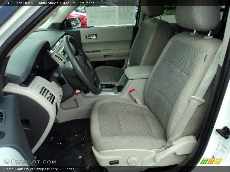 White Suede / Medium Light Stone 2012 Ford Flex SE