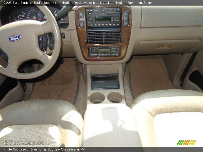 Medium Wedgewood Blue Metallic / Medium Parchment Beige 2003 Ford Explorer Eddie Bauer 4x4