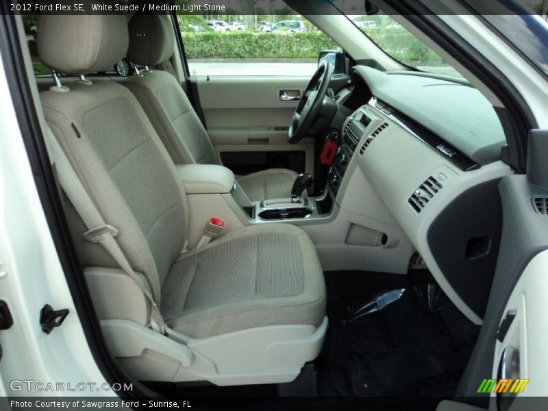 White Suede / Medium Light Stone 2012 Ford Flex SE