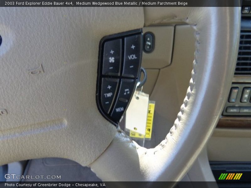 Medium Wedgewood Blue Metallic / Medium Parchment Beige 2003 Ford Explorer Eddie Bauer 4x4