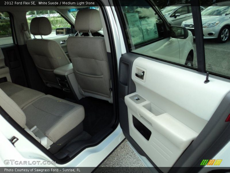 White Suede / Medium Light Stone 2012 Ford Flex SE