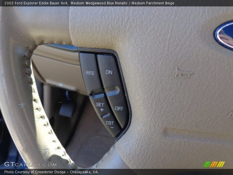 Medium Wedgewood Blue Metallic / Medium Parchment Beige 2003 Ford Explorer Eddie Bauer 4x4