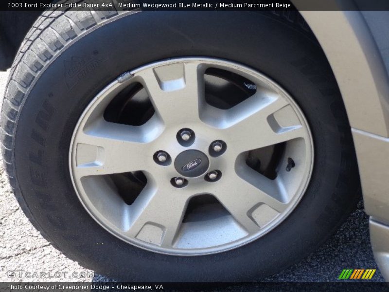 Medium Wedgewood Blue Metallic / Medium Parchment Beige 2003 Ford Explorer Eddie Bauer 4x4