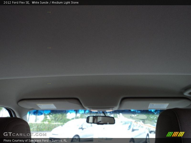 White Suede / Medium Light Stone 2012 Ford Flex SE