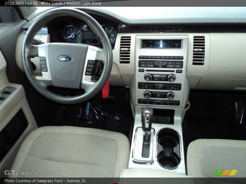 White Suede / Medium Light Stone 2012 Ford Flex SE