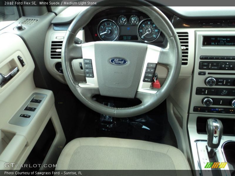 White Suede / Medium Light Stone 2012 Ford Flex SE