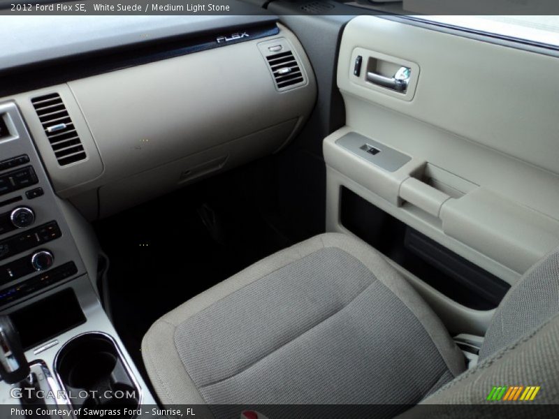 White Suede / Medium Light Stone 2012 Ford Flex SE