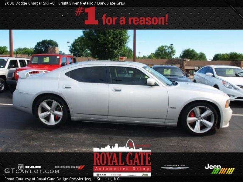 Bright Silver Metallic / Dark Slate Gray 2008 Dodge Charger SRT-8