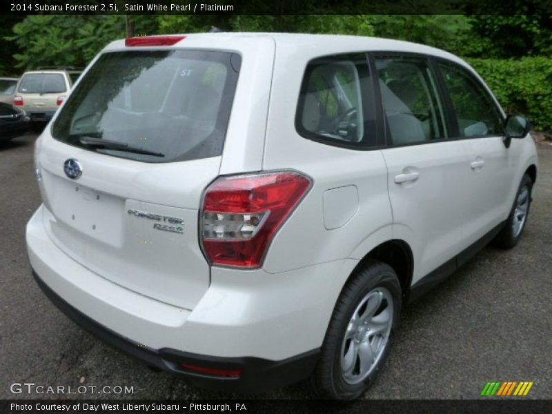 Satin White Pearl / Platinum 2014 Subaru Forester 2.5i